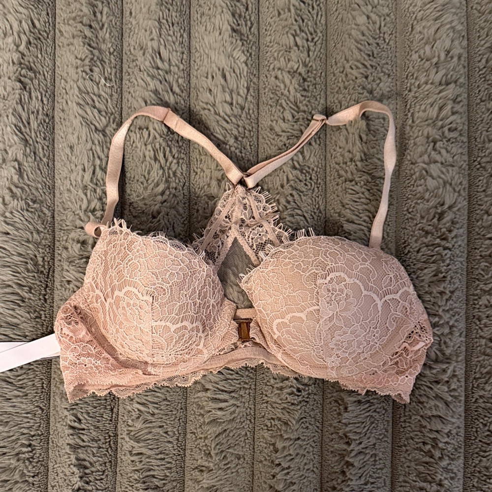 Victoria's Secret Pink Lace Push-Up Bra with Racerback